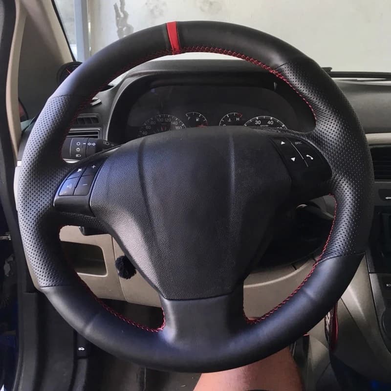 Anti-Slip Artificial Leather Car Steering Wheel Cover for Fiat Grande Punto Bravo Line 2007-2019 Qubo Doblo Opel Combo