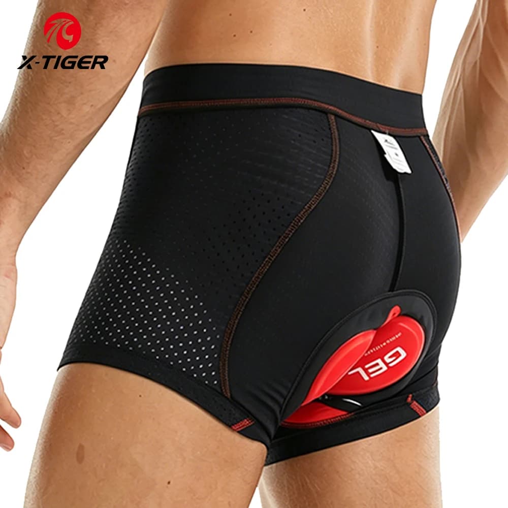 X-Tiger Intimo da ciclismo Pro 5D Gel Pad Antiurto Mutande da ciclismo Aggiornamento Pantaloncini da bicicletta da montagna imbottiti Intimo da bici