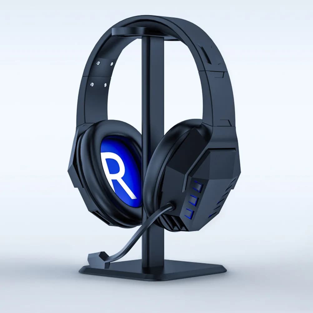 Headphone Holder Stand Black High Quality Aluminum Alloy Polished Headset Holder for Office Laptop Stationery