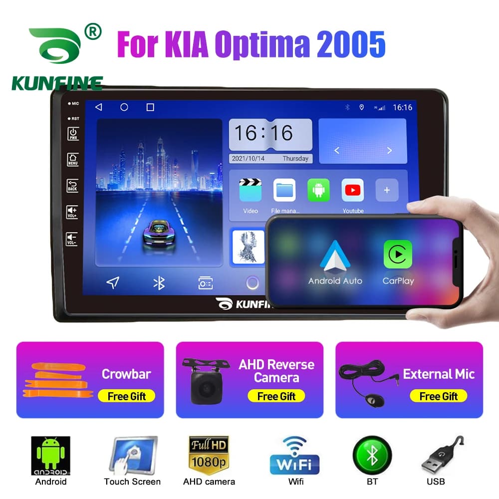 Android Autoradio Lettore Multimediale Per KIA Optima 2005 2Din Navigazione GPS Carplay Android Auto Autoradio BT WIFI 4G Stereo
