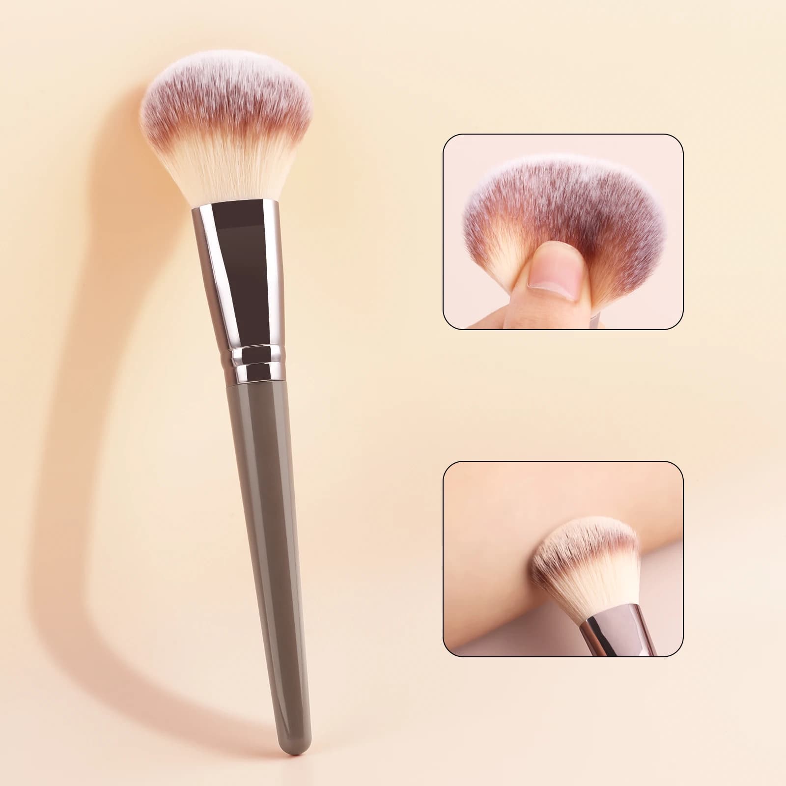 Multifunctional Kabuki Brush Single Powder Background Makeup Brush Soft Round Head Beauty Tool