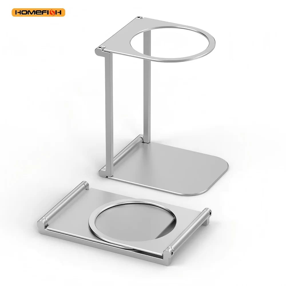 HOMEFISH Supporto per supporto antigoccia per caffè pieghevole in lega di alluminio per accessori per macchine da caffè espresso portatili elettriche wireless