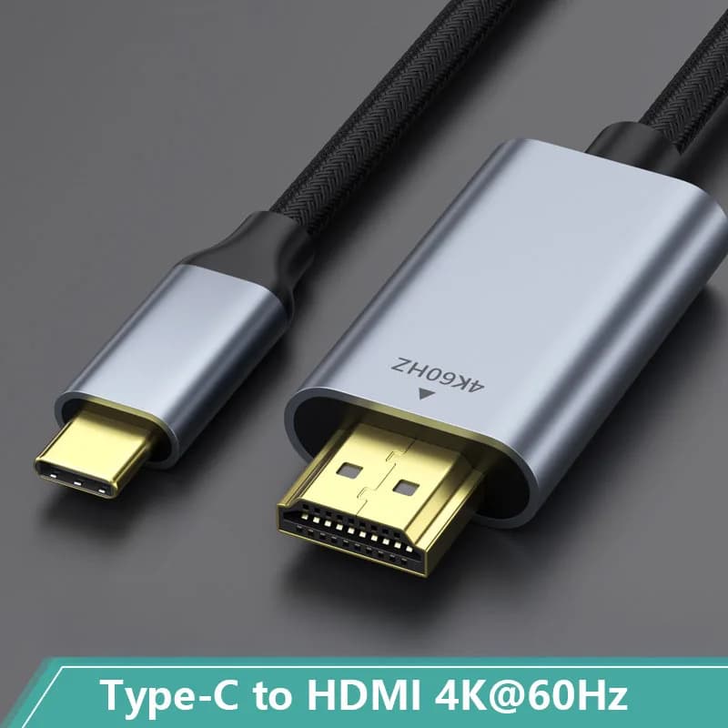 Cavo adattatore da tipo C a HDMI Telaio 4k60 Monitor per computer per telefono cellulare con cavo di proiezione Cavo da tipo C a HDMI ad alta definizione