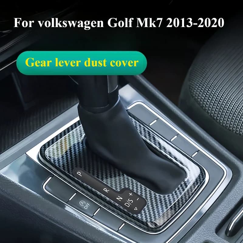 For volkswagen Golf Mk7 2013-2020 Gear Shift Knob Cover Dust Boot Center Console Trim Panel Modification Automatic Transmission