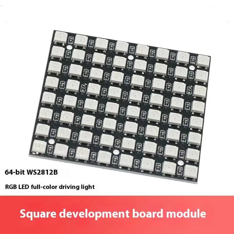 1 pz integrato driver a colori scheda di sviluppo luce colorata WS2812 LED 5050 RGB 8x8 64 bit modulo a matrice LED per Arduino