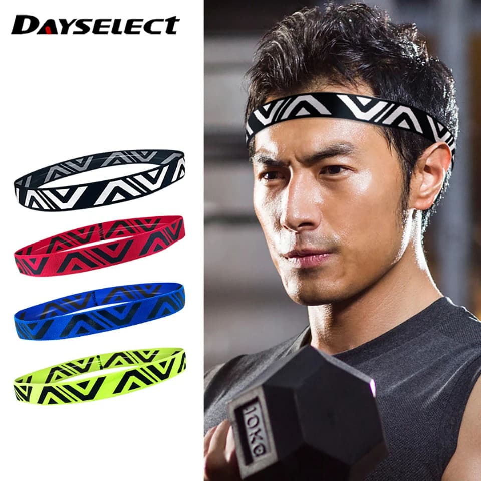 Breathable Sport Fitness Sweat Belt elastic band for men wide band for sweat Stretch Sweat Sport Yoga Run Solid Hairband