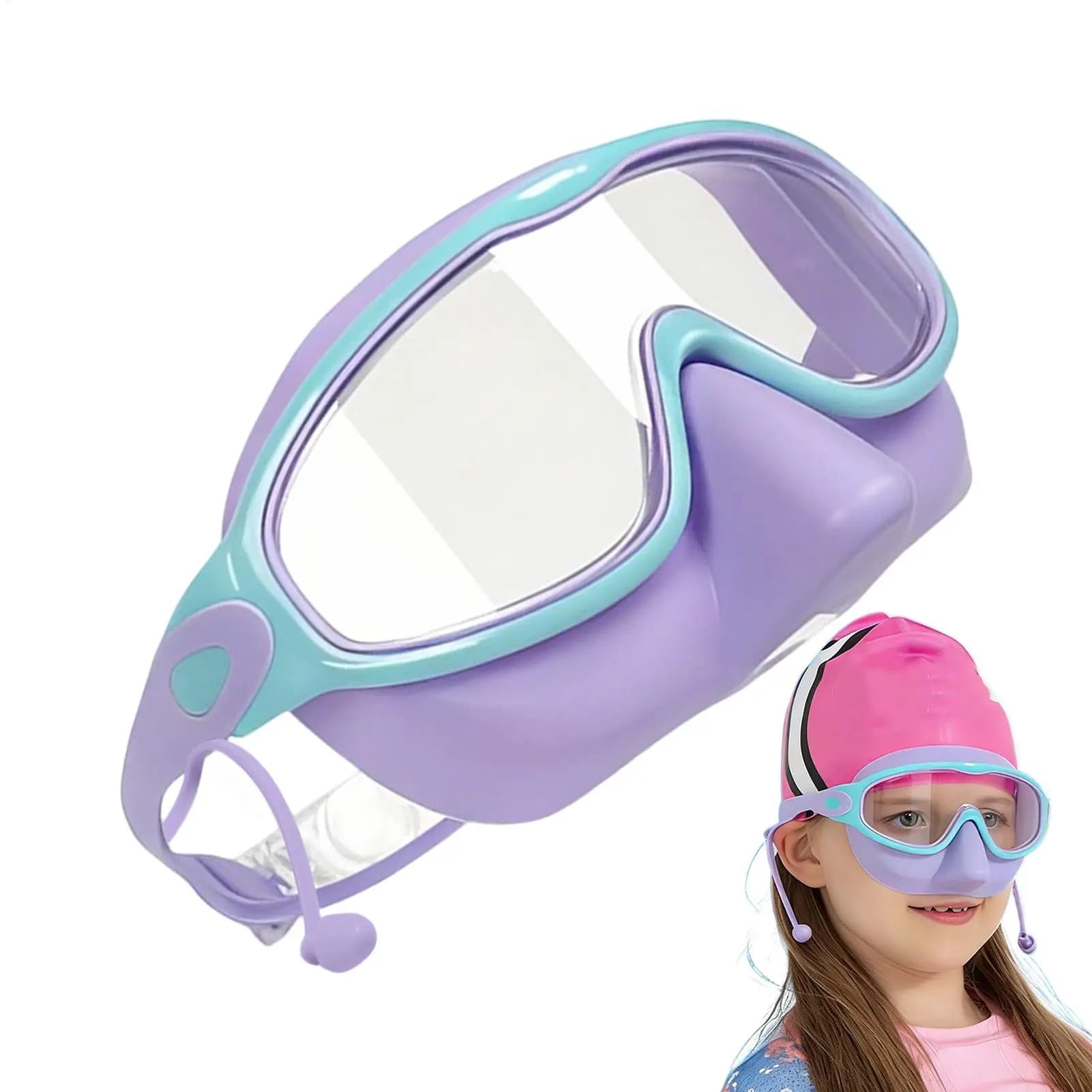 Occhialini da Nuoto Antiappannamento per Bambini e Adulti, Attrezzatura Sportiva per Piscina, Spiaggia e Parchi Divertimento