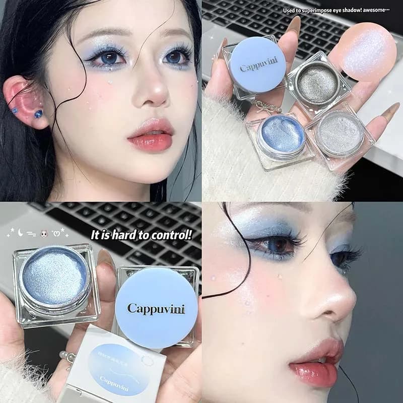 Ombretto in gel liquido Evidenziatore per il corpo con glitter perlati Diamante monocromatico Shimmer Baco da seta Illumina Paillettes lucide Asciugatura rapida