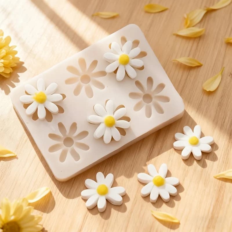 1pc 3D Daisy Sunflower Silicone Mold for Soap Candle Resin DIY Craft Holiday Decor