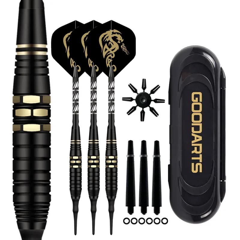 Set di freccette morbide Professi 18g Dardo con punta morbida di alta qualità Darts competitivi per intrattenimento interno con scatola di freccette di fascia alta