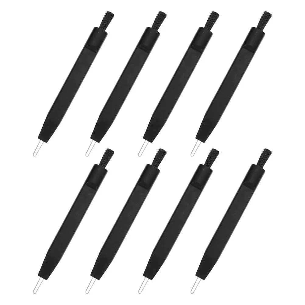 8Pcs Hearing Device Cleaning Brush Set Small Nylon Brush U Shaped Hook Dust Removal Sound Amplifier Maintenance