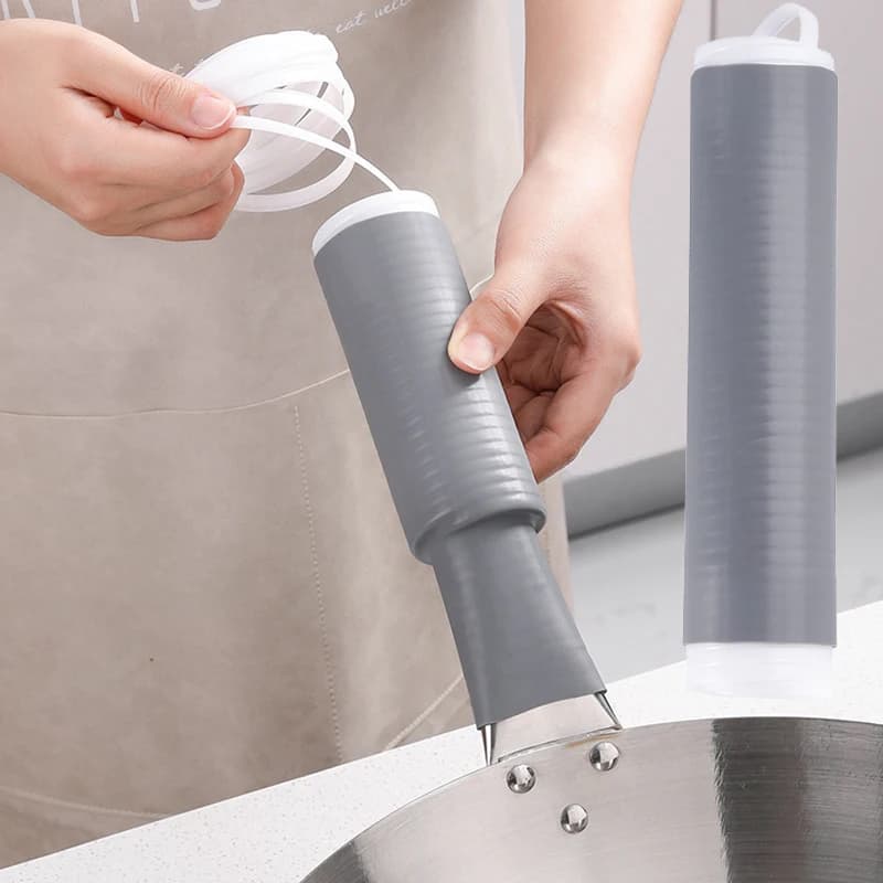 Maniglia per padella in gomma antiscottatura Maniglia per pentola Maniglia per pentola Copertura resistente al calore Maniglia per supporto Manicotto per maniglia per padella