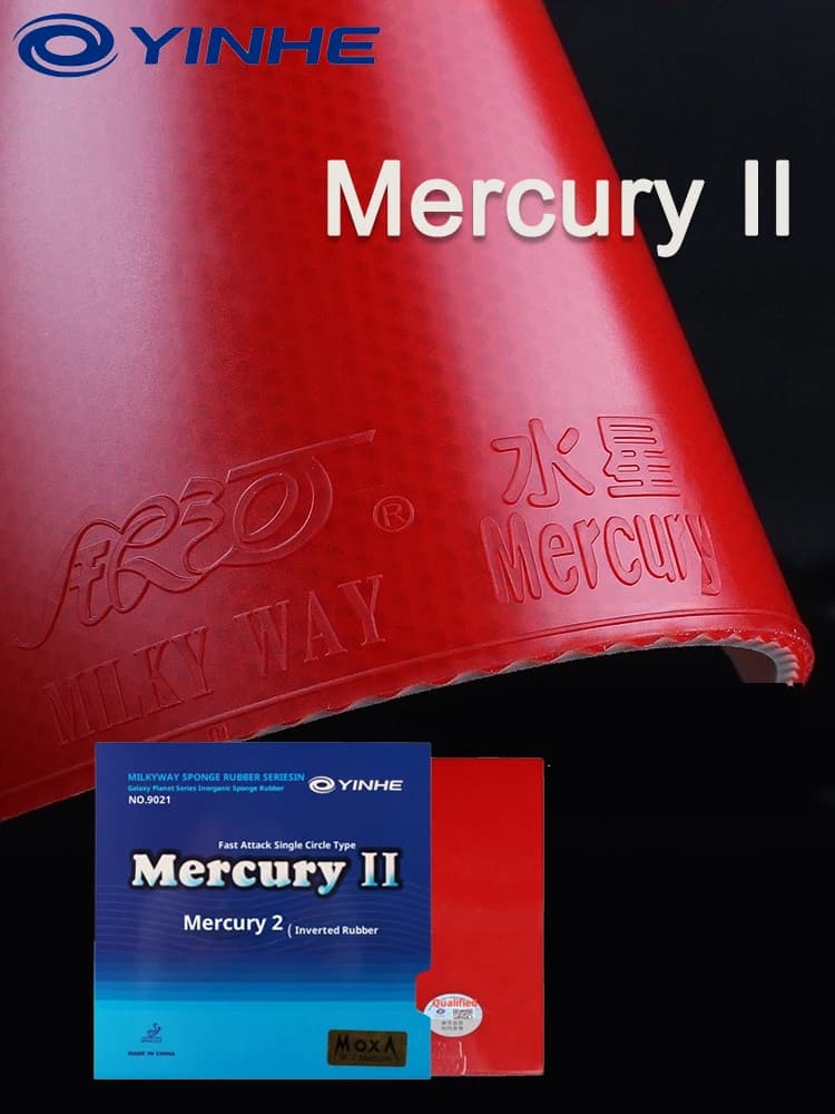 YINHE Mercury II Ping Pong Gomma Pips-in Appiccicoso Medio Duro Morbido Racchetta da Ping Pong Gomma ITTF Approvato Arco Attacco Veloce