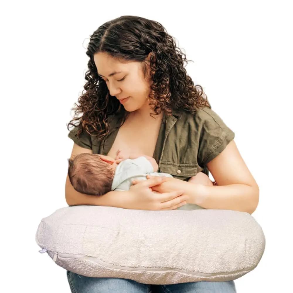 Cuscino Ergonomico per Allattamento: Supporto Elevato, Ampio Cuscino, Resistente all'Acqua, Fodera Lavabile, Certificato per la Sicurezza del Bambino