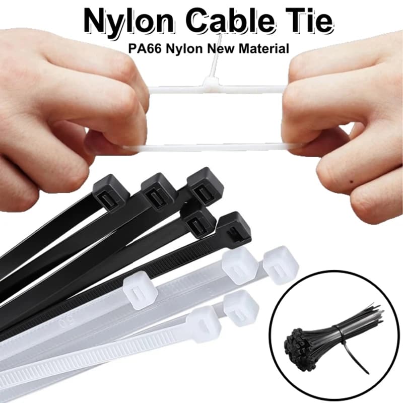 Fascette in nylon autobloccanti Fascette per cavi multiuso regolabili Fascette con cerniera a fissaggio rapido per migliorare l'ufficio e l'uso esterno