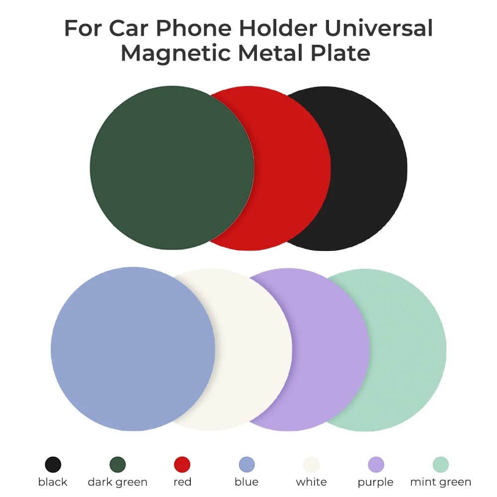 Adesivo per disco con piastra rotonda in lamiera metallica per supporto magnetico per telefono per auto Adesivo universale in ferro per supporto per telefono cellulare