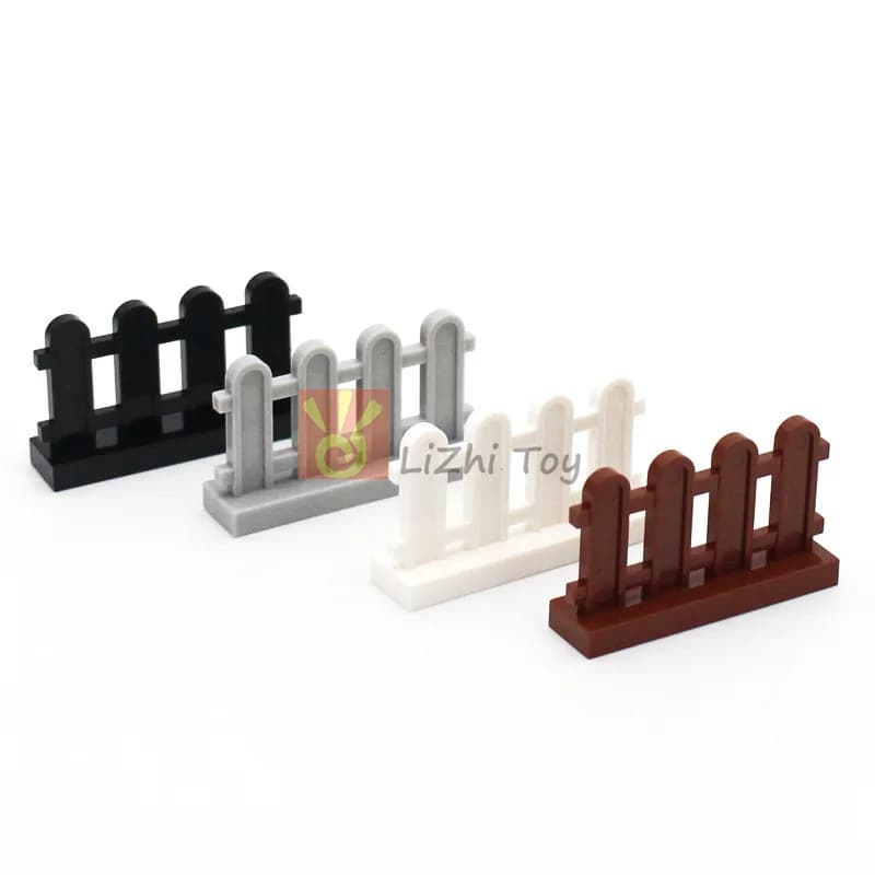 50 pz Moc Campagna Recinzione del Giardino 1x4x2 Paled Picket 33303 FAI DA TE Edificio Illumina Blocco Mattoni Particelle Compatibili vista Strada