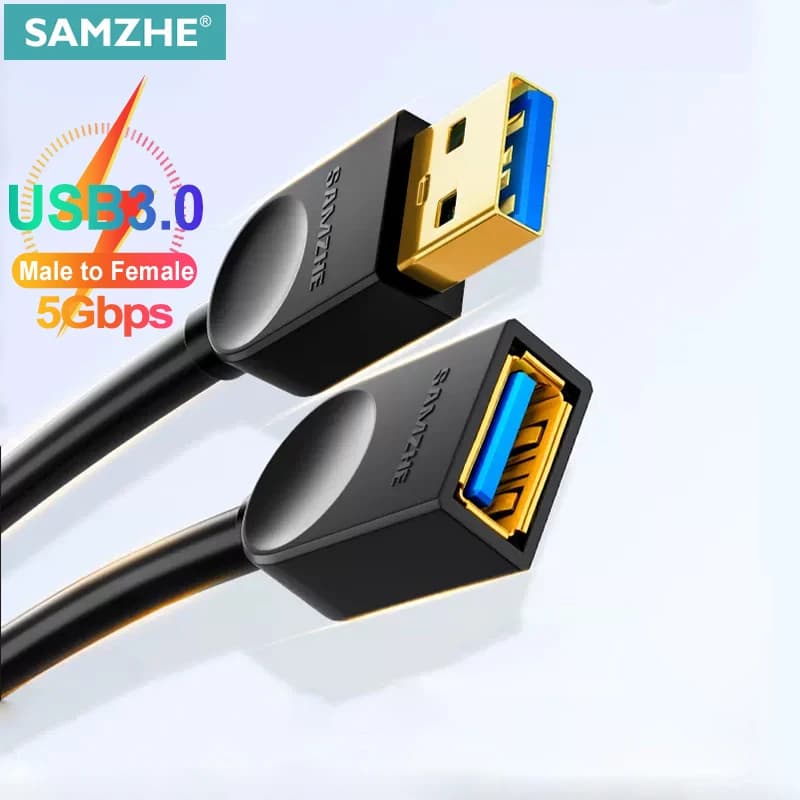 SAMZHE prolunga USB 3.0 da maschio a femmina 2.0 cavo di prolunga per PC TV PS4 Computer portatile Extender