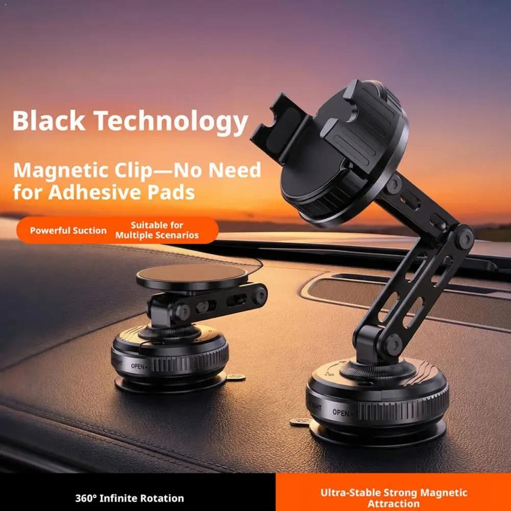 Supporto Magnetico per Telefono da Auto 360° ° Supporto a ventosa universale girevole per custodie non magnetiche MagSafe e accessori