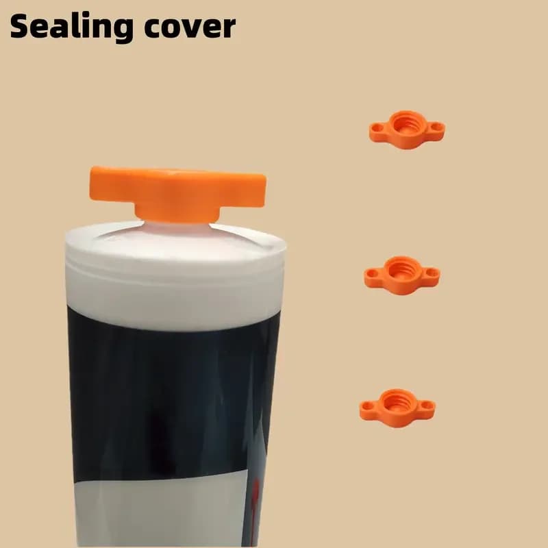 Cappucci per colla in vetro arancione da 3 pezzi - Cappucci sigillanti in plastica durevoli per bottiglie di colla standard, strumenti decorativi portatili