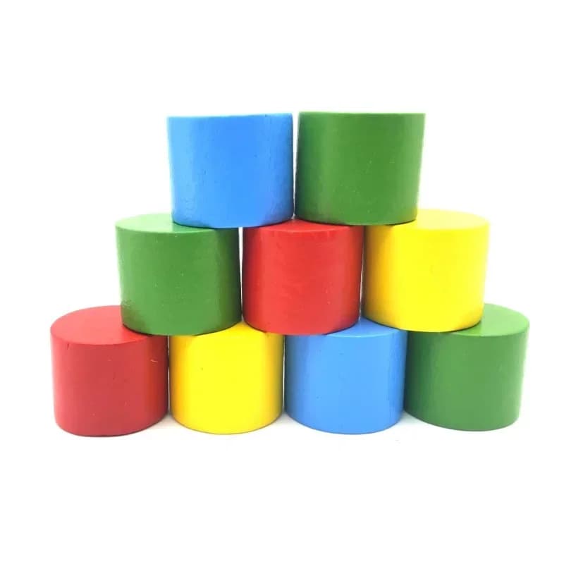 4 pezzi/set pezzi degli scacchi a cilindro fai-da-te divertenti giochi di carte accessori educativi giochi in legno a 4 colori