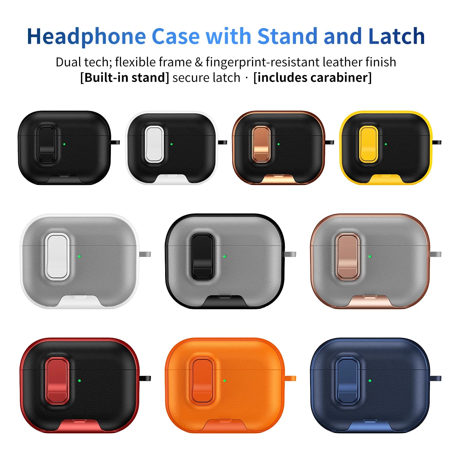 Custodia cortex con supporto per telefono con blocco sicuro per AirPods Pro 3 Custodia per auricolare Bluetooth per AirPods Pro 2 e custodia AirPods 4 con gancio