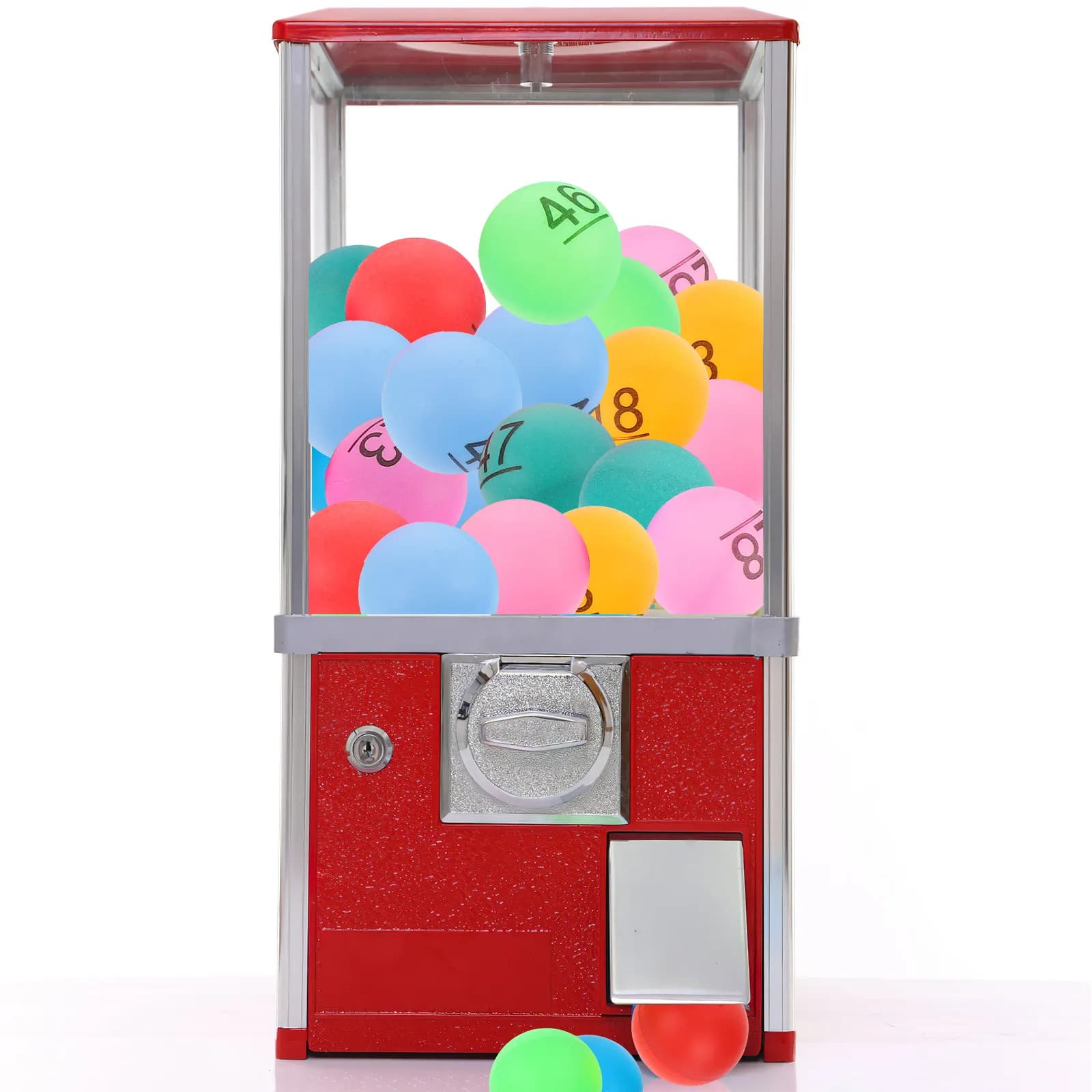 50 Palline da Ping Pong Digitali Numerate da 1 a 50 per Lotterie e Feste, Palline Leggere in Plastica per Giochi e Trucchi, Facili da Riporre