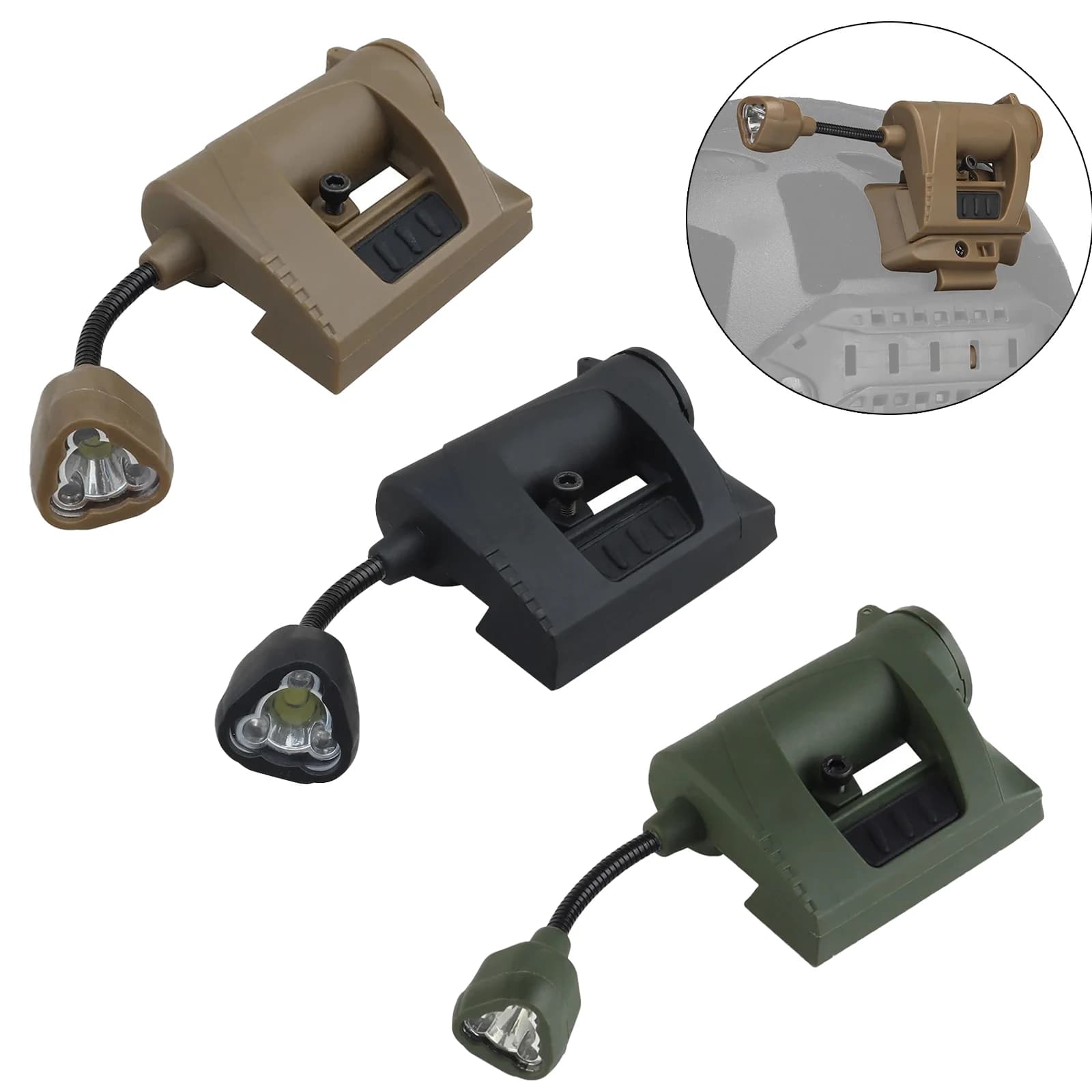 Tactical helmet light 3 mode LED Flashlight Night lighting for laser hunting Military bicycle fishing helmet lamp