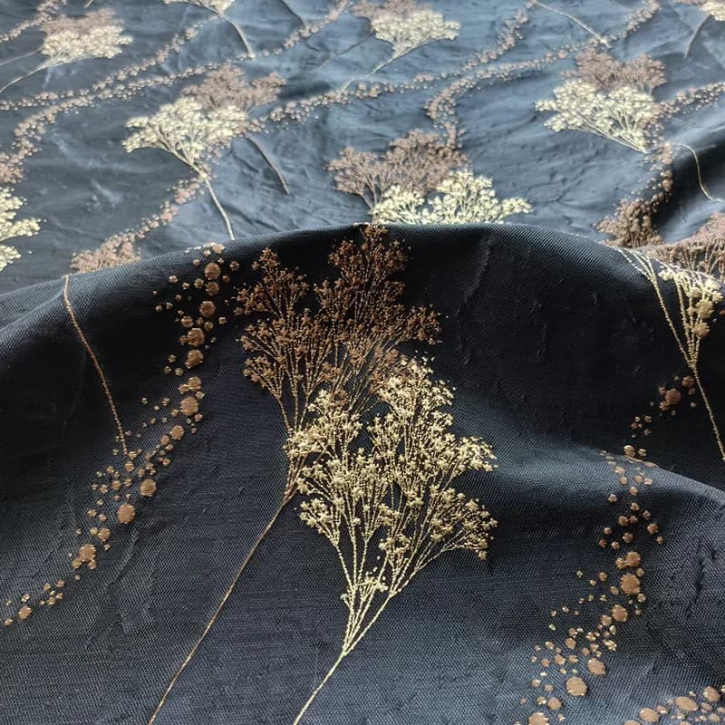 Jacquard Brocade Clothing Fabric Retro Wheat Ear Dress Stiff Tutu Skirt National Costume Cloth for Diy Sewing By The Meter