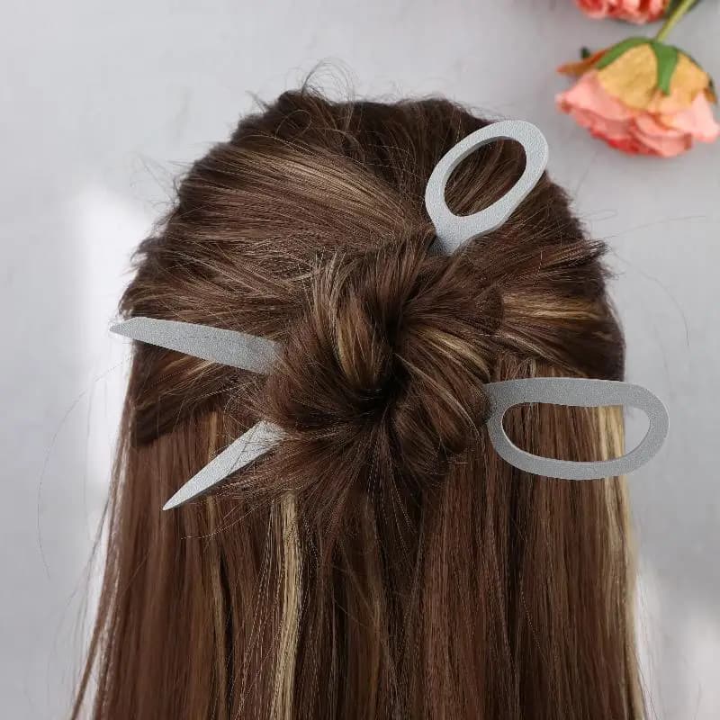 Scissors Shaped Hair Stick Creative Decorative Hair Pins Stylish Gothic Unique Headwear For Women Girls Hair Accessories