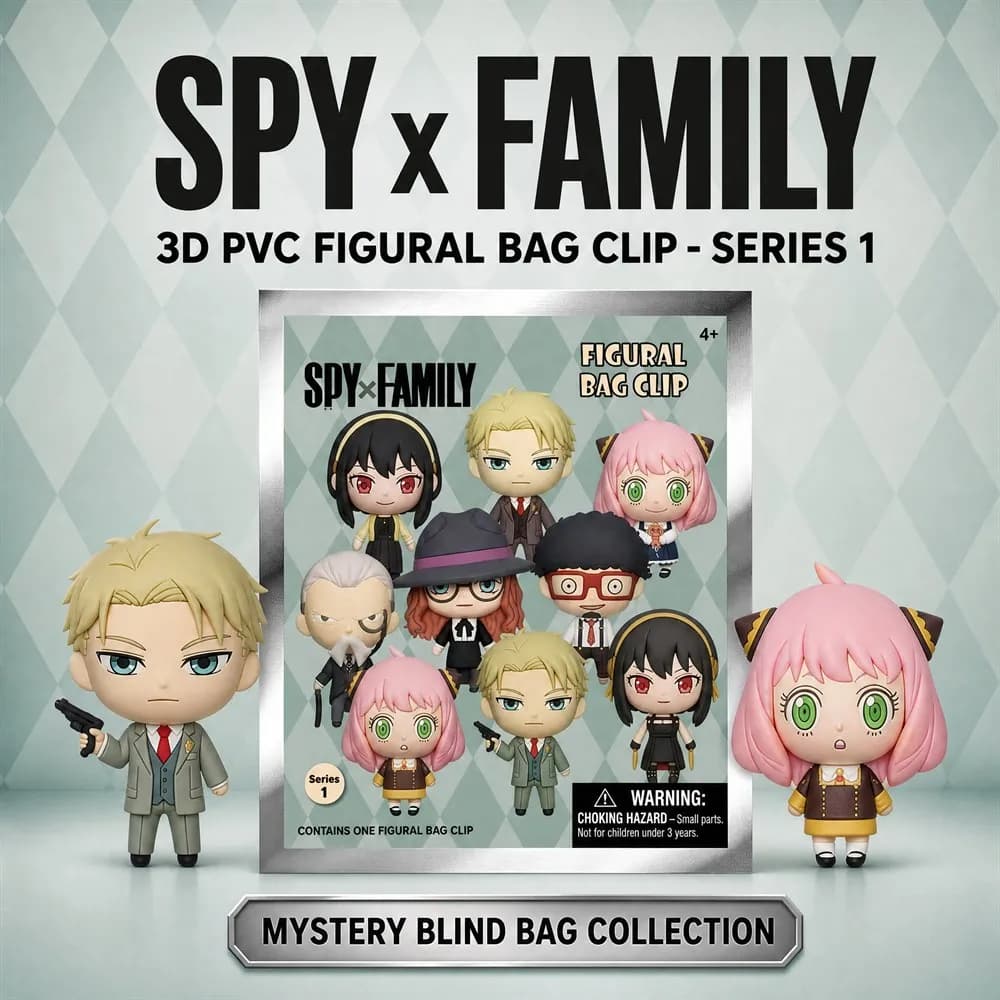 Spy x Family 3D PVC Bag Clip Keychain Blind Bag Mystery Box Anime Chibi Cartoon Doll Pendant Backpack Charm Gift Series 1/2
