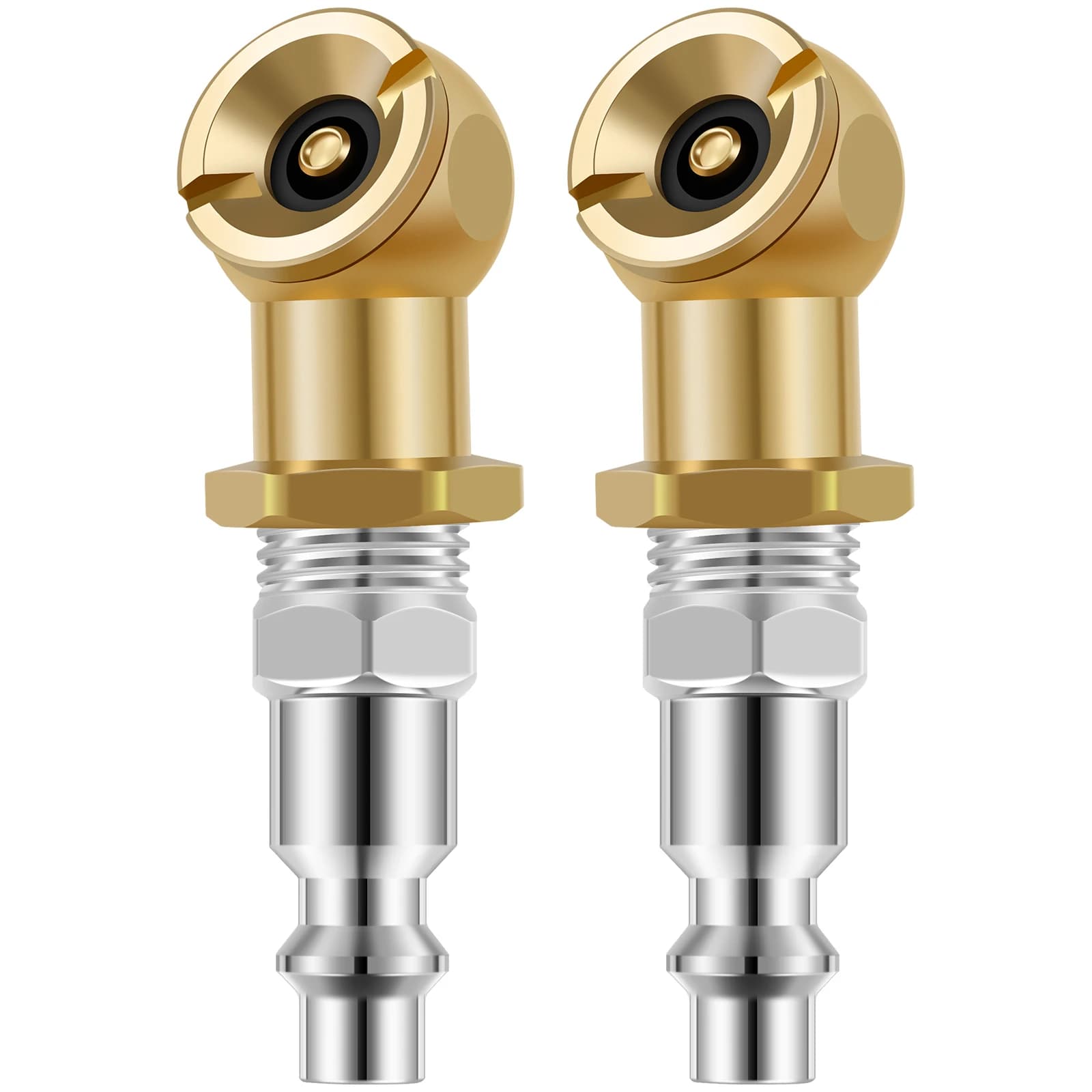 Gonfiatore a sfera Set mandrino ad aria Ottone 1/4NPT Compressore d'aria Gonfiatore per pneumatici Gonfiatore per auto Camion Tubo gas rapido Bicicletta