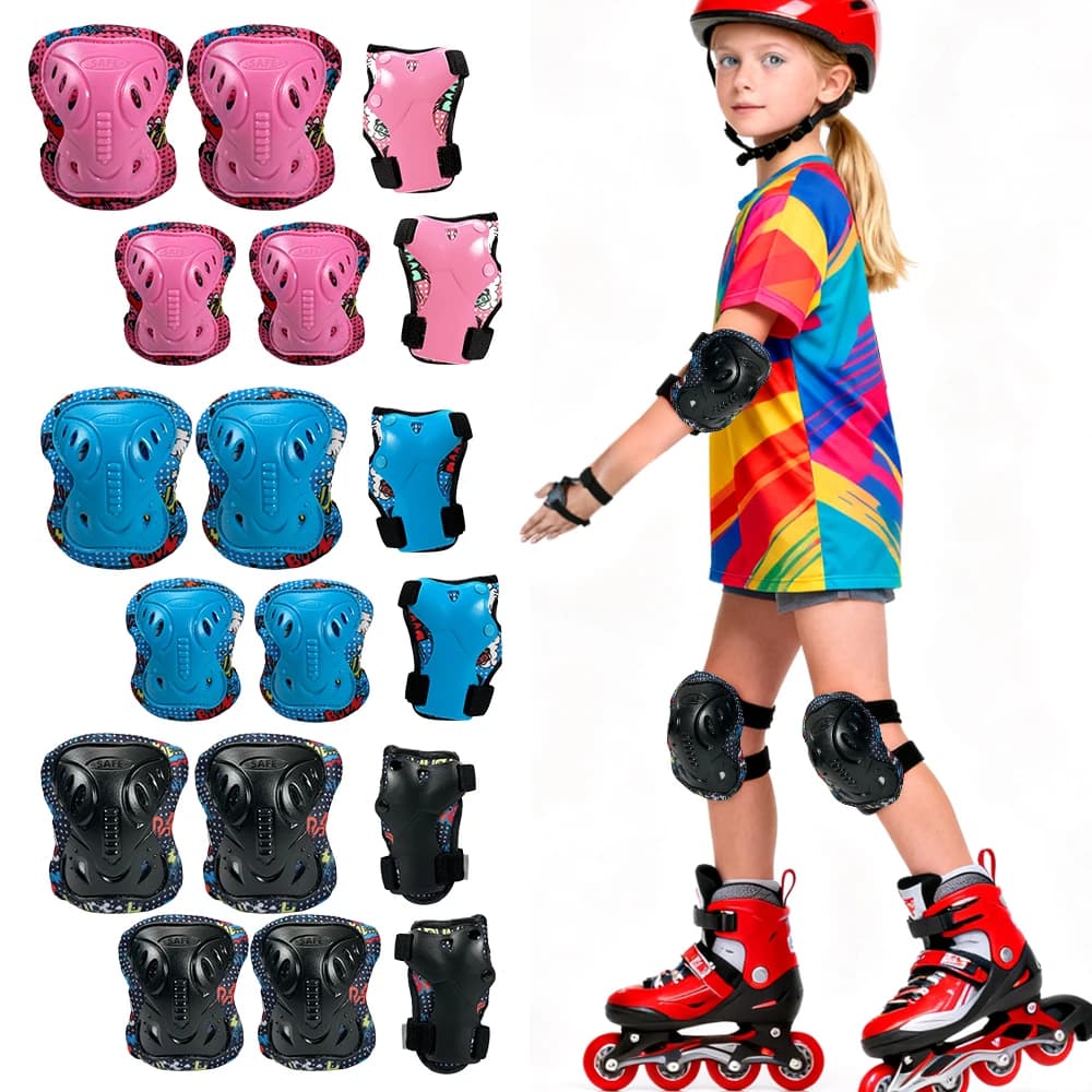 Protective Set 3 in 1 for Children: Gymnastics, Elbows and Protections for Skateboard, Cycling, BMX, Bikes, Monopat, Skating