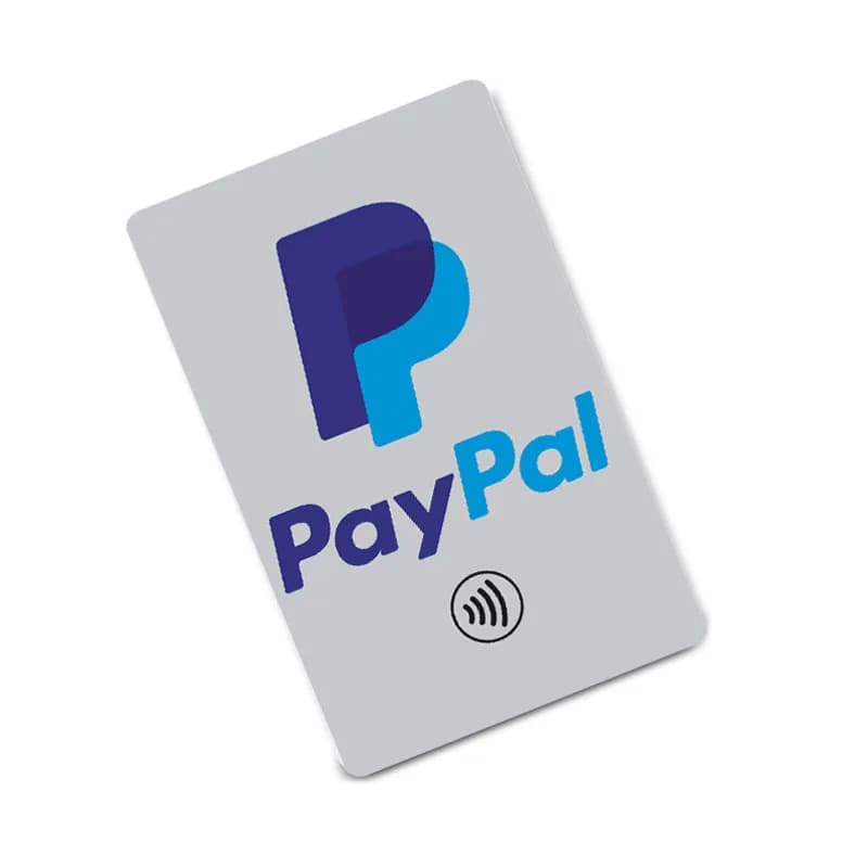 Schede NFC PayPal Stampa chip NFC Recensioni Google Scheda Pop Up Link Accesso rapido alla pagina di pagamento PayPal