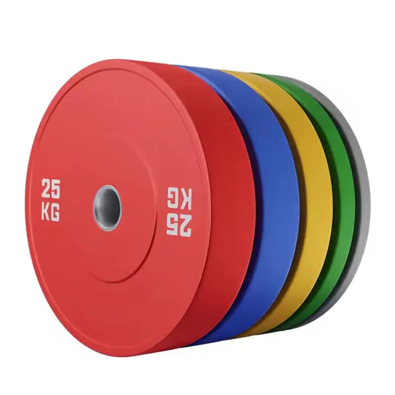 Free Weight Customize Logo Fitness gym barbell weight plates with cast iron disc coated in wholesale colored rubber