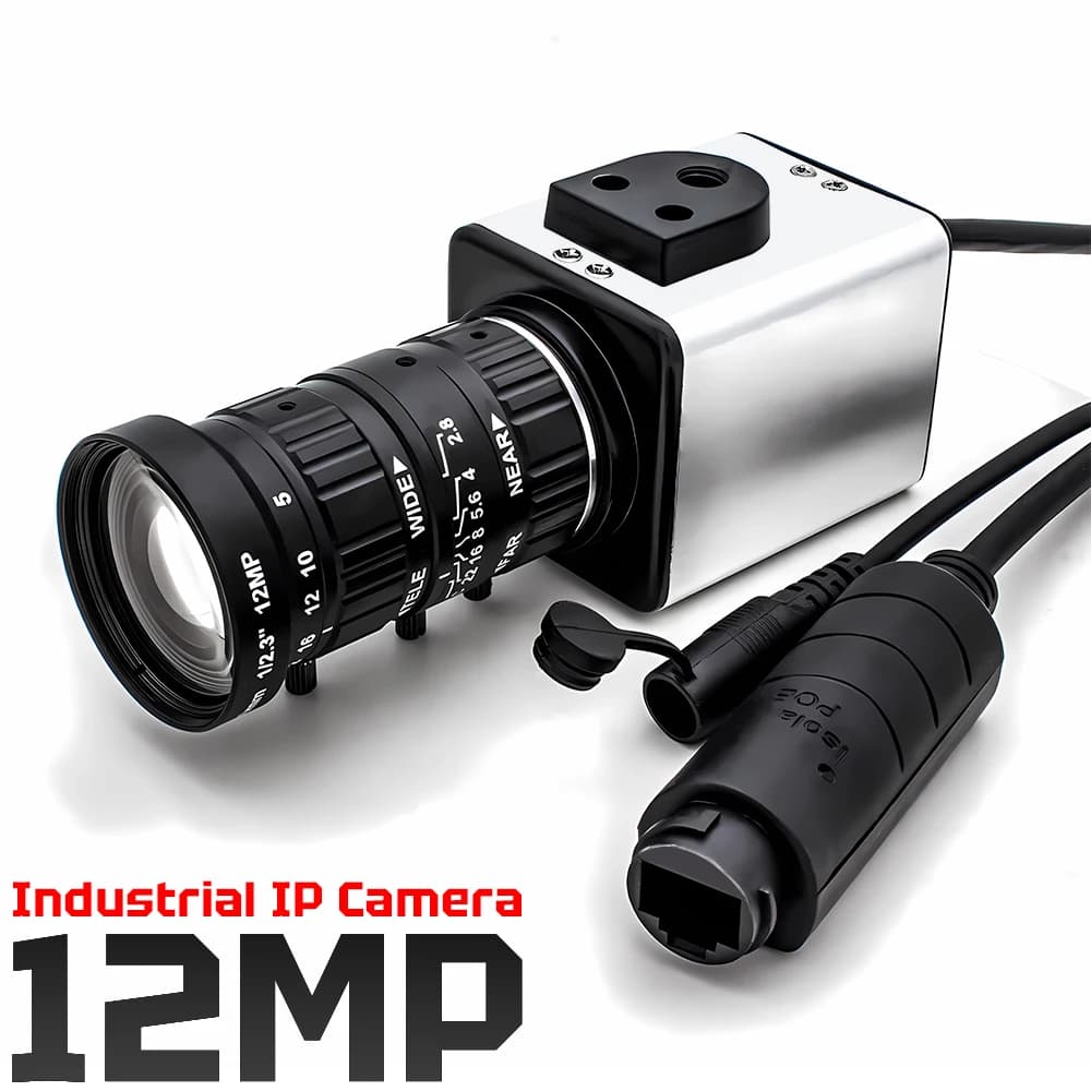 WGWK 6K 12MP High Resolution IP Camera 3840x3104 Mini POE Webcam 5-50mm Zoom 10X Detection Security Protection Smart CCTV Camera