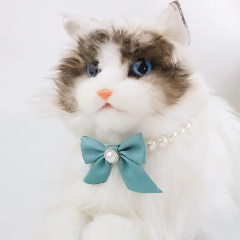 1 Pezzo Nuovo Collare per Animali Domestici con Fiocco di Perle, Gioielli per Gatti, Collare Carino, Accessori per Cuccioli, Catena per Cani, Gioielli da Matrimonio per Chihuahua