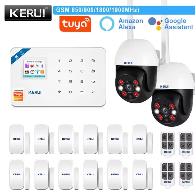 KERUI W181 WIFI Allarme Intelligente Tuya Allarme Casa Intelligente Protezione di Sicurezza Allarme Antifurto GSM per Rilevatore di Sensore di Movimento Domestico