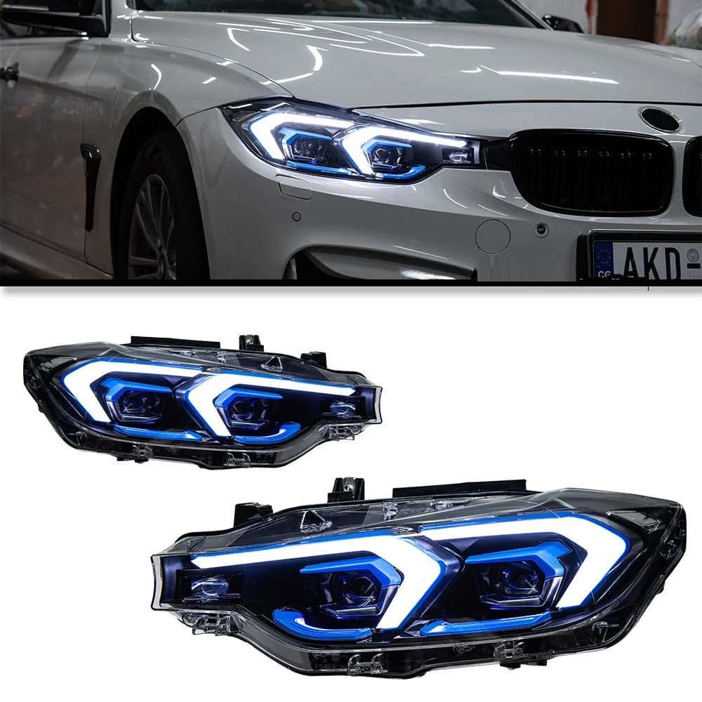 Per i modelli 2013-2018 della BMW Serie 3, gruppo ottico, per modificare le luci di marcia diurna e girare il faro LED