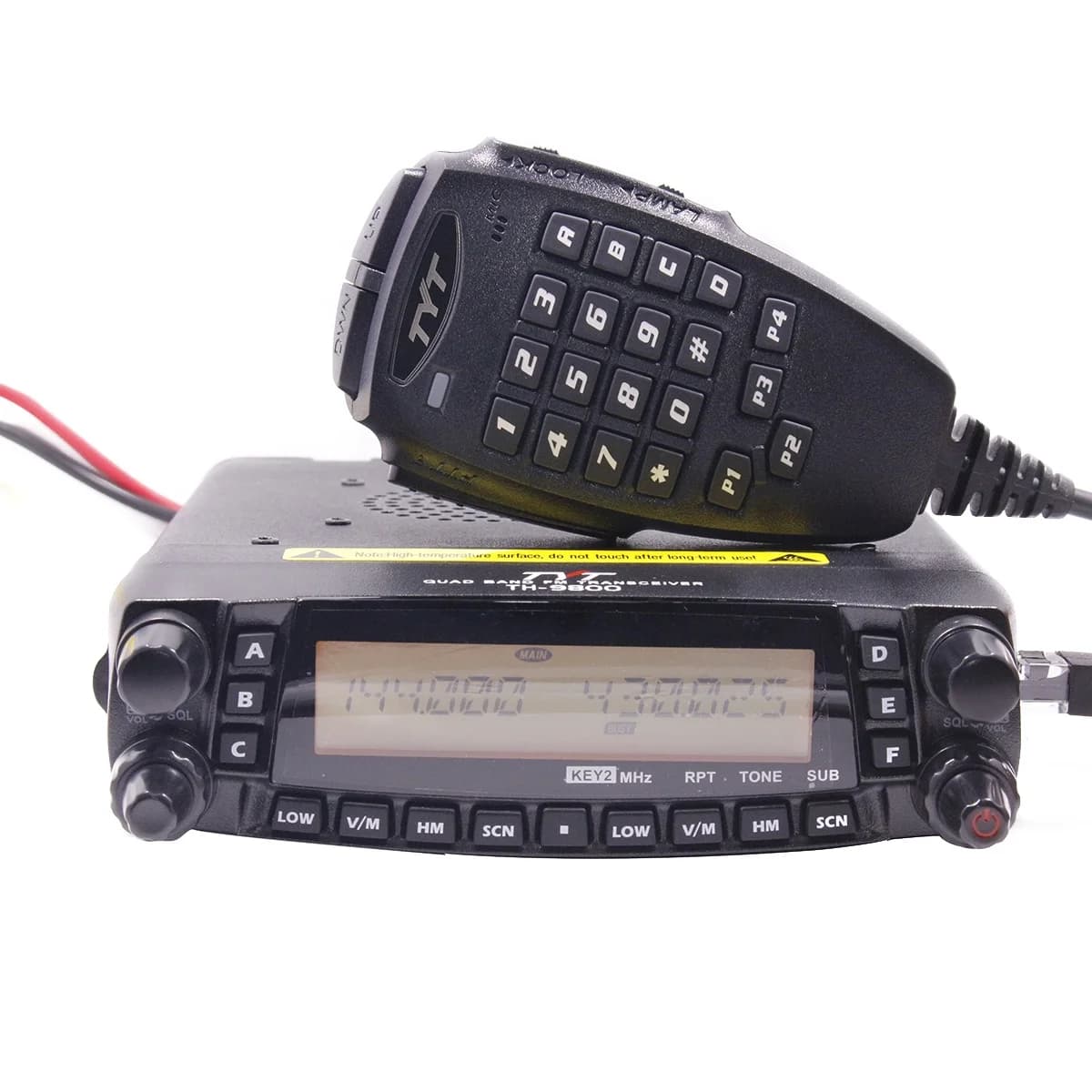 TYT TH-9800 Plus Stazione autoradio quad band + Antenna/cavo 50W VHF UHF Radio mobile Walkie Talkie per auto con cavo antenna Microfono