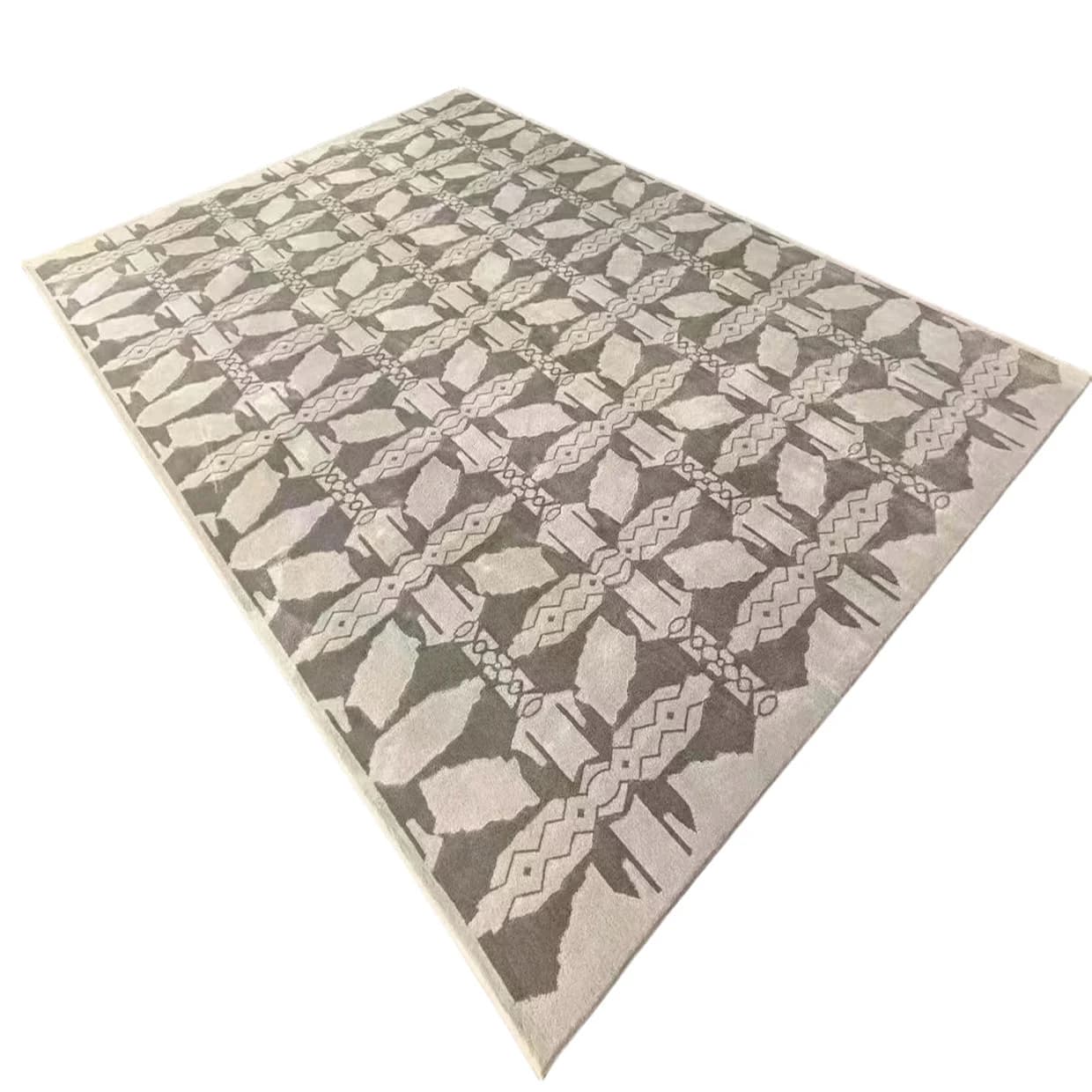 Custom Wool Rug Handmade Fluffy Carpets and Rugs Living Room Large Shags Hand Tufted Rug