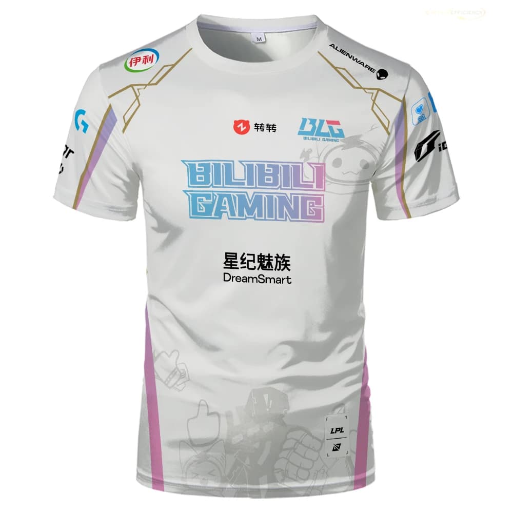 2024 League Of Legends BLG Uniforme Jersey E-sport T-shirt LPL Fans ESports Game Support T-shirt Unisex Manica corta Top Tee