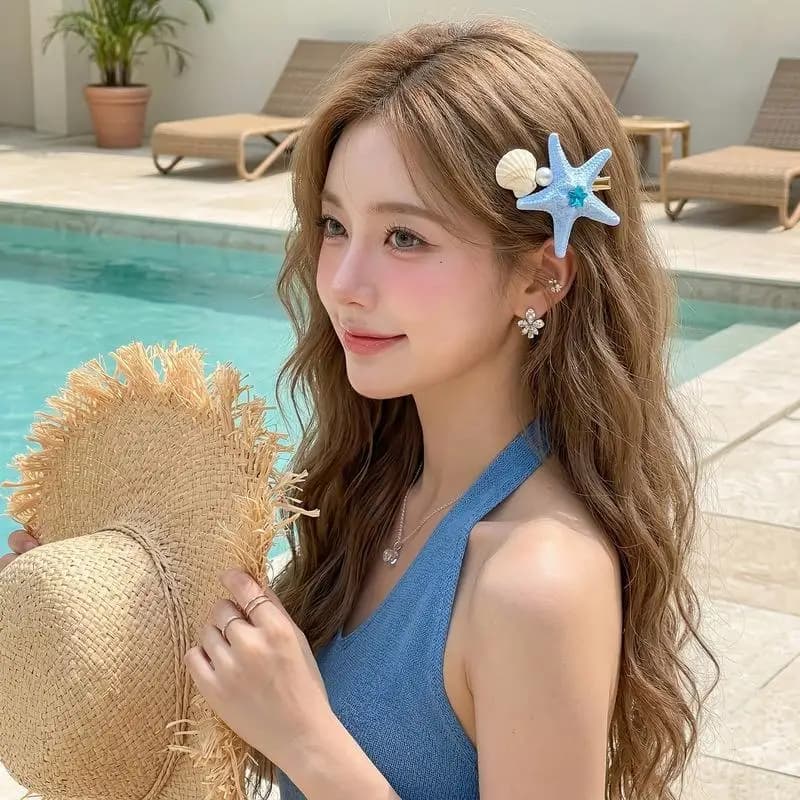 Star Fashion Non-slip Women Side Hair Clips Cute Korean Hairgrips Headwear for Beach Party Holiday