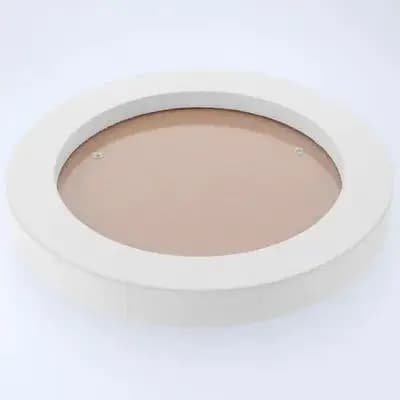 Exquisitely Crafted Round Wooden Picture Frame Smooth Polished Surface Wall Hanging Photo Frame for Living Room Office Decor