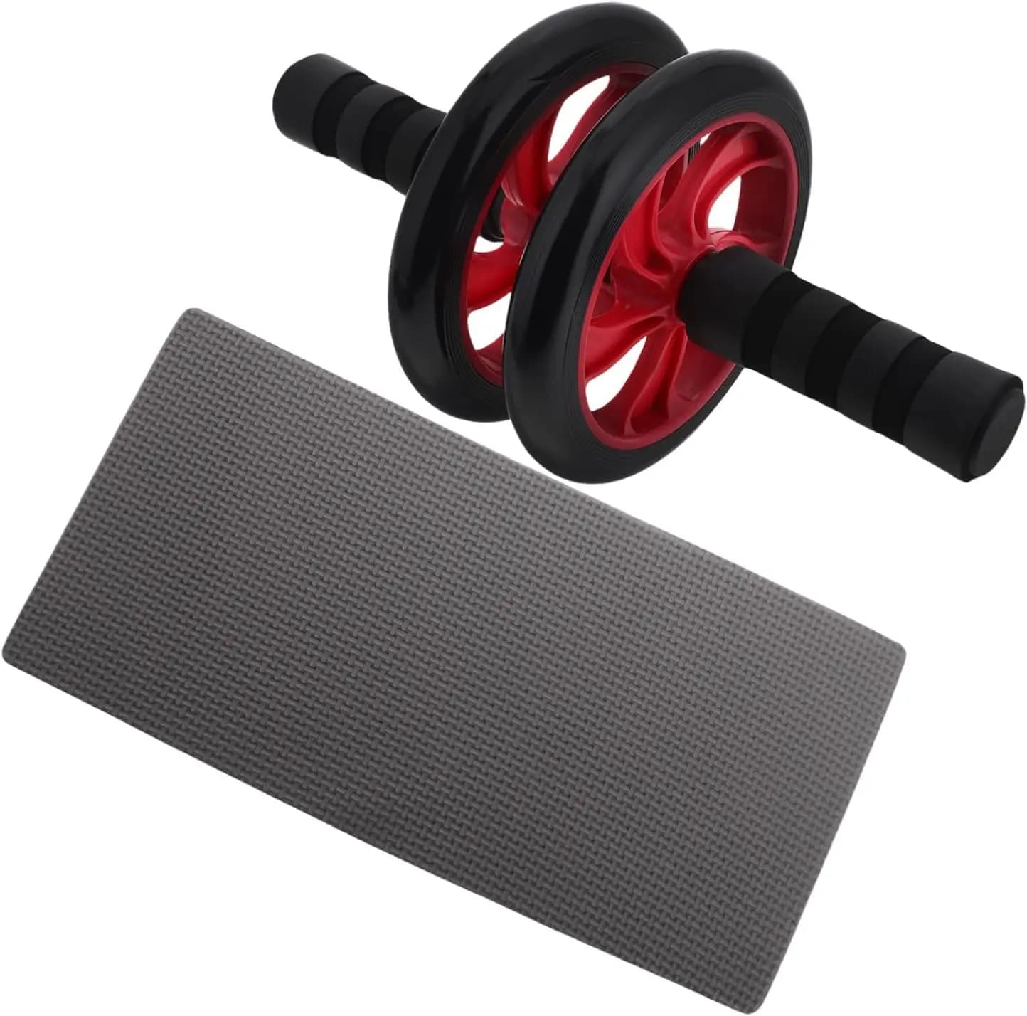 Silent Abdominal Muscle Wheel Red for Home and Outdoor Use Portable Ab Roller for Core Strength Training Lightweight Fitness Equ