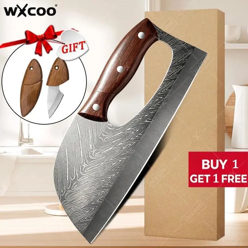 WXCOO Prep Knife Multi functional Vegetable Slicing Chef Handmade Forged Butcher Knife Meat Cleaver Labor-saving Kitchen Knife