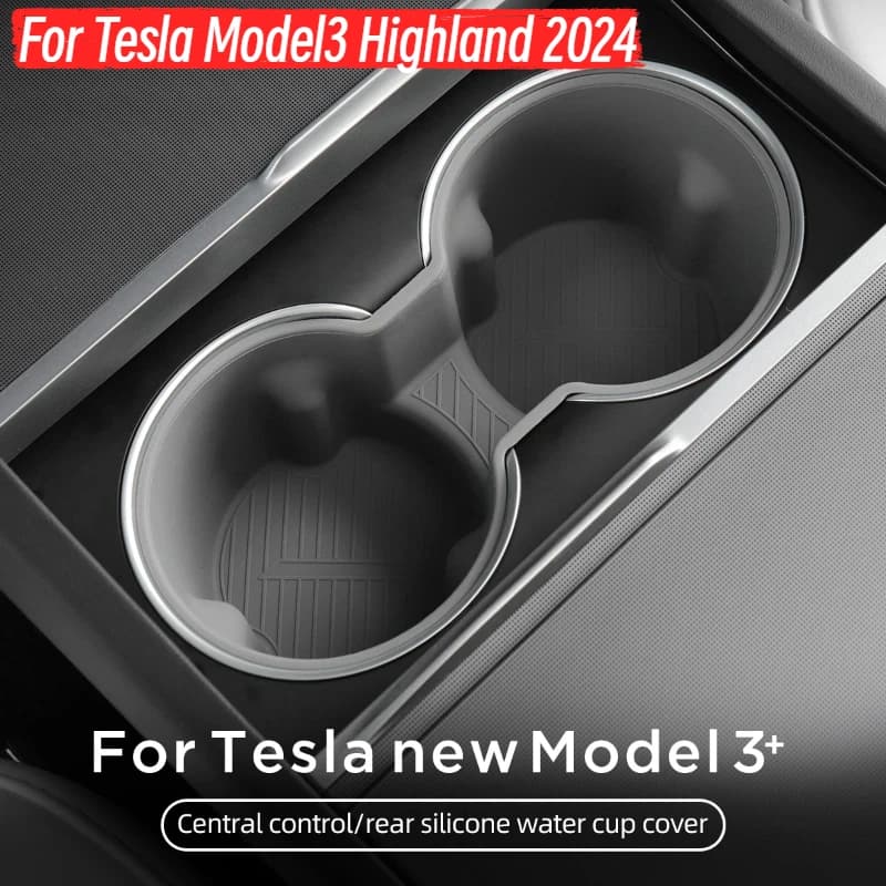 Tesla Model 3 Highland 2024, centre console beverage holder, rear seat cover, interior car accessories