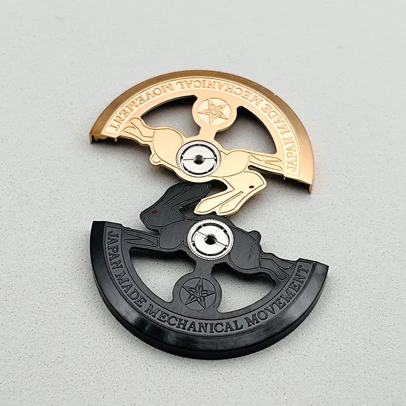 Il peso del pendolo del rotore del martello automatico del movimento del modello del coniglio si adatta alle parti di riparazione dell'orologio meccanico del movimento Seiko NH35 NH36 NH70