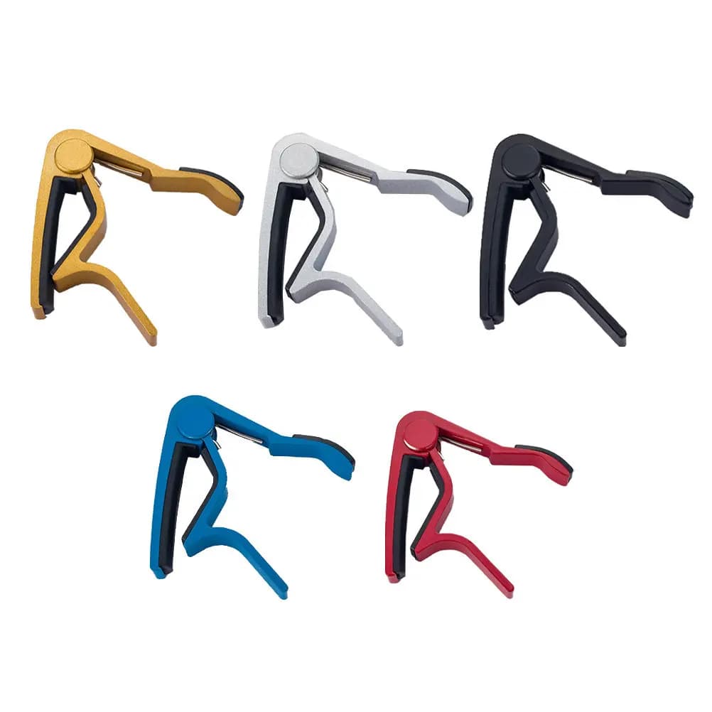 Set di 5 Capotastri Professionali per Chitarra in Lega di Alluminio, Clip-on per Principianti ed Esperti, Adatti per Chitarra Acustica, Folk, Classica, Ukulele e Banjo