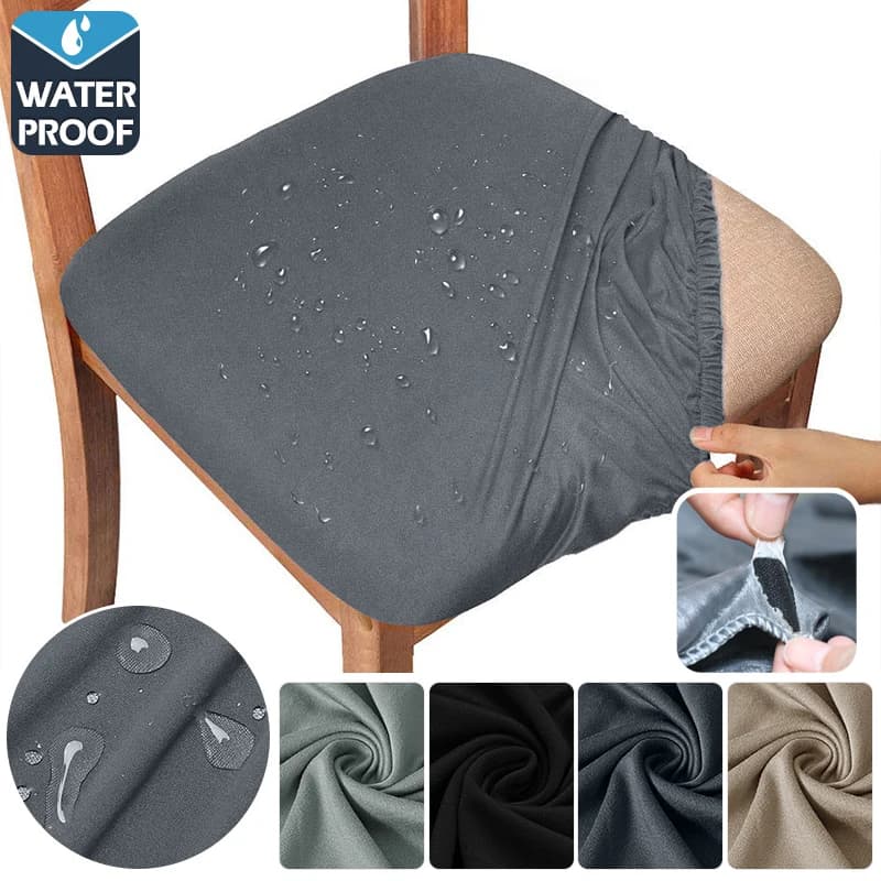 4/6PC Coprisedile per sedia impermeabile in tessuto estivo fresco setoso liscio traspirante rimovibile Washa cuscino elastico fodera elasticizzata